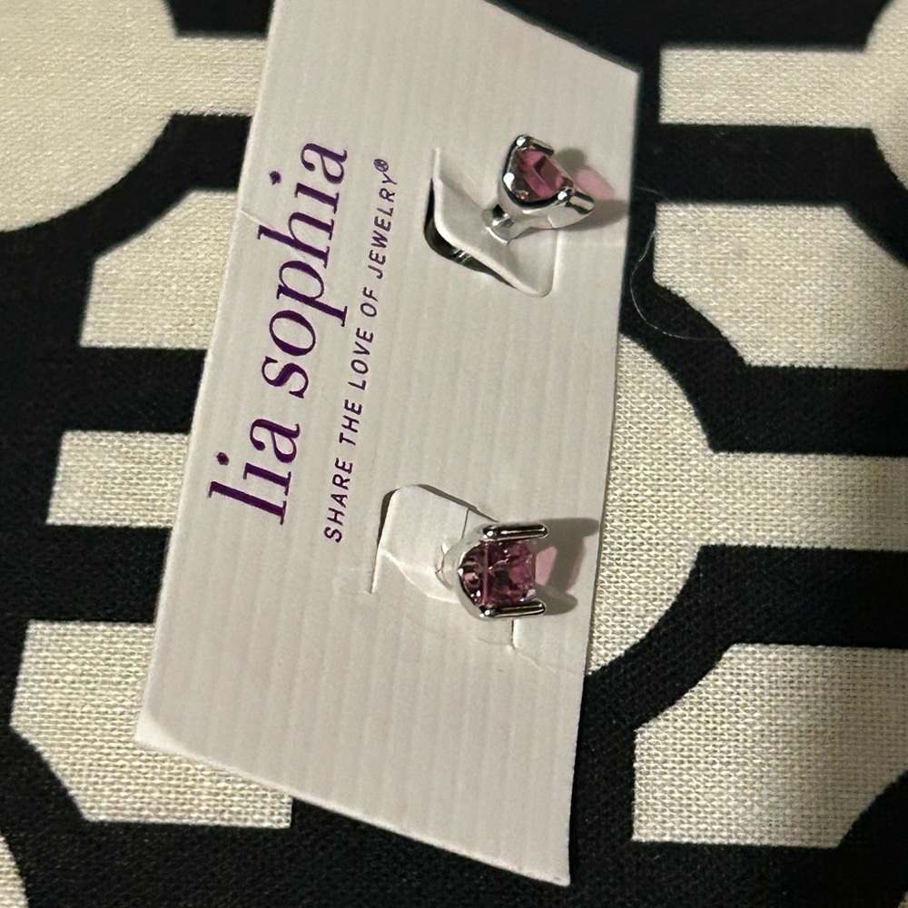 Lia Sophia Sparkling Pink Earrings - Picture 4 of 5